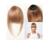 Frange Cheveux Frange à Clip cheveux humains Remy, frange vaporeuse, extension avec branches, postiche Blonde Glond for femmes, Clip sur Air Bang 4,5 pouces Extensions de cheveux(HLH1004-3)
