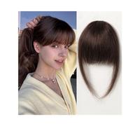 Frange Cheveux Frange à Clip cheveux humains Remy, frange vaporeuse, extension avec branches, postiche Blonde Glond for femmes, Clip sur Air Bang 4,5 pouces Extensions de cheveux(HLH1004-6)