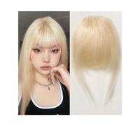 Frange Cheveux Frange à Clip cheveux humains Remy, frange vaporeuse, extension avec branches, postiche Blonde Glond for femmes, Clip sur Air Bang 4,5 pouces Extensions de cheveux(HLH1004-5)
