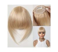 Frange Cheveux Frange à pince à cheveux 100% cheveux humains, frange française marron naturel avec branches, faux postiches plats et soignés for femmes Extensions de cheveux(005-4)