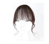 Frange Cheveux Frange perruque femme bouclée français Air frange avec mince front Patch en forme de S favoris frange perruque pièce Extensions de cheveux(1B/30HL)