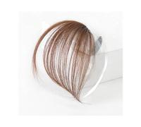 Frange Cheveux Perruque à frange oblique, front naturel, frange à Air partielle, fausse frange Invisible sans couture for femme Extensions de cheveux(4/27HL)