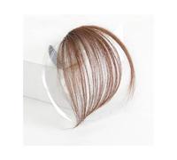 Frange Cheveux Perruque à frange oblique, front naturel, frange à Air partielle, fausse frange Invisible sans couture for femme Extensions de cheveux(Natural Color)