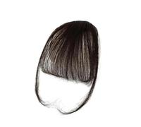 Frange Cheveux Vrais cheveux humains frange frange naturelle pince à cheveux en frange frange avec branches postiche for femmes pince sur Air Bang 4,5 pouces Extensions de cheveux(Dark Brown)