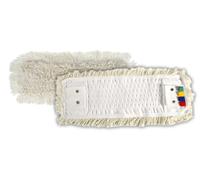 Frange coton langettes et poches blanche 40 cm