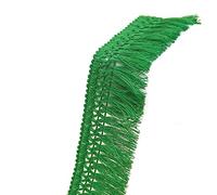 Frange de pompon, 10 mètres x 1,57 pouces, garniture franges en coton, rubans dentelle, fibre for vêtements, rideaux, couture, artisanat(Grün)