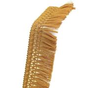 Frange de pompon, 10 mètres x 1,57 pouces, garniture franges en coton, rubans dentelle, fibre for vêtements, rideaux, couture, artisanat(Yellow Coffee)