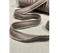 Frange en coton brossé - Pompons de 30 mm de large - Coupe textile - Bordure de coussin passepoilée pour décoration d'intérieur - Beige - Vendu par 10 mètres