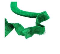 Frange en dentelle de Polyester 1m d'épaisseur, garniture for couvre-chef, vêtements, oreiller, ruban décoration, frange colorée, 2.8cm, rose, blanc, noir, gris, vert(No11)