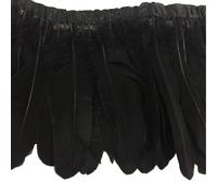 Frange en plumes d'oie et de canard noires Sowder, 2 m tres