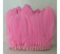 Frange en plumes d'oie naturelles pour travaux d'aiguille, couture, vêtements, prune, bricolage, décoration de mariage 15-20 cm