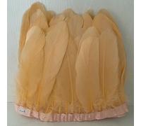 Frange en plumes d'oie naturelles pour travaux d'aiguille, couture, vêtements, prune, bricolage, décoration de mariage 15-20 cm