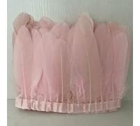 Frange en plumes d'oie naturelles pour travaux d'aiguille, couture, vêtements, prune, bricolage, décoration de mariage 15-20 cm
