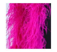 Frange en Plumes Écharpe de décoration en Plumes d'autruche, for vêtements, accessoire couture, garniture d'épaisseur pour Costume(Rose,8PLY 4M)