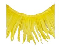 Frange en Plumes Garnitures de plumes queue coq colorées 2 mètres, for la couture et l'artisanat bricolage, franges for vêtements, accessoires carnaval pour Costume(Yellow,30-35CM 12-14inch)