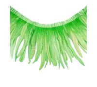 Frange en Plumes Garnitures de plumes queue coq colorées 2 mètres, for la couture et l'artisanat bricolage, franges for vêtements, accessoires carnaval pour Costume(Apple Green,15-20CM 6-8inch)