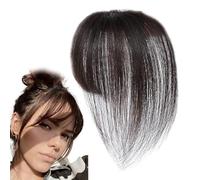 Frange Frontale Clip-in, Topper Invisible en Cheveux Humains pour Femmes, Extension de Perruque Réglable Coiffure Clip Pour Éclaircissement Naturel Utilisation Quotidienne Déguisements