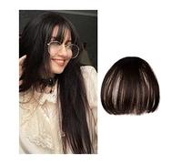 Frange Pince à Cheveux Fausse Frange Synthétique Invisible Franges Avant Une Pièce Droite Clip en Morceaux de Cheveux Extensions de Cheveux 3D-neat Flat Air Bangs Faux Accessoires de Cheveux Clip en