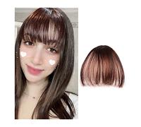 Frange Pince à Cheveux Fausse Frange Synthétique Invisible Franges Avant Une Pièce Droite Clip en Morceaux de Cheveux Extensions de Cheveux 3D-neat Flat Air Bangs Faux Accessoires de Cheveux Clip en