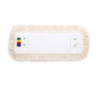 Frange Serpillière 40 cm - Lavage à Plat - Poches/Languettes - 300 Lavages | Recharge poly-coton écrue pour monture 40 cm, double fixation poche/languettes, jusqu'à 300 lavages.