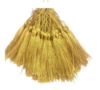 Franges à Franges en Soie et Polyester, 30 pièces/Paquet, 13cm, Garniture Coton for Rideaux, Accessoires de Couture, décoration Mariage Faire soi-même pour Accessoires Bricolage(Light Yellow)