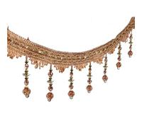Franges, Garnitures de 12 Yards, pendentif en perles de cristal, franges, perles suspendues, bordure(Champagne)