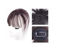 Franges Perruque synthétique 3D à frange française, perruque Air Bangs Topper, courbée simulation de Coiffure(Dark brown)