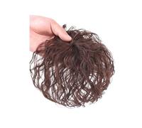 Franges Perruque synthétique 3D avec frange, postiche de remplacement invisible, à clipser Coiffure(Dark brown)