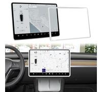 frani Cadre de protection d'écran blanc model 3 (2023-2017), model Y (2024-2020), accessoires de décoration intérieure pour Tesla