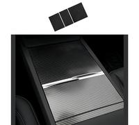 frani Enveloppe de console centrale (édition en fibre de carbone authentique) conçue pour Tesla Model 3 Highland 2024-2026/Model Y Juniper 2025-2026, housse de console centrale Tesla pour Model 3/Y