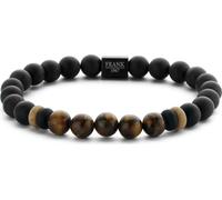 FRANK 1967 7FB-0245 - Bracelet perles homme - Agate - oeil de tigre - Marron - Noir