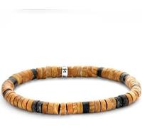 Frank 1967 7FB-0422 bracelet homme en pierre naturelle - stretch - jaune / noir