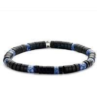 Frank 1967 7FB-0428 bracelet en pierre naturelle - stretch - noir/bleu foncé