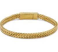 Frank 1967 7FB-0582 Bracelet d'Acier - Hommes - Double queue de renard - Acier - Brossé - Largeur 6.1 mm - Epaisseur 3.1 mm - Longueur 21 cm - Couleur or