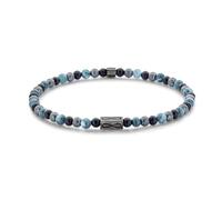 Frank 1967 Junior - 7FJB-0034-M - Bracelet à couronne jongens - Bleu apatite, hématite en zwart agaat - 4 mm - 16 cm, 16, Acier allié, Pas de gemme