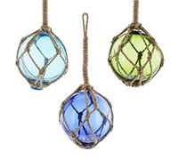 FRANK FLECHTWAREN Lot de 3 boules décoratives en verre