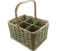 FRANK FLECHTWAREN Panier à bouteilles "osier", pour 6 bouteilles, 36 x 27 x 21 cm, GH 40 cm, compagnon pratique
