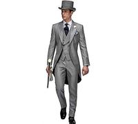Frank Hommes Beau 3 Pièces Tailcoat Suit Set Costume Business pour Les Hommes Tenue de Mariage Formel 2019