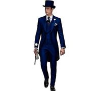 Frank Hommes Beau 3 Pièces Tailcoat Suit Set Costume Business pour Les Hommes Tenue de Mariage Formel 2019