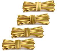 Frank James 4 paires de lacets solides de 140 cm pour bottes de travail et de randonnée, Jaune/marron, 140