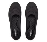 Frank Mully Ballerines larges pour femme - En tricot à enfiler - Bout rond confortable - Pour femme, Noir Q, 36.5 EU Large