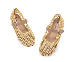 Frank Mully Ballerines Mary Jane décontractées en maille avec sangle à boucle pour filles