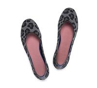 Frank Mully Ballerines Plates à Enfiler en Tricot pour Femme - Escarpins à Bout Rond, Bleu, 38.5 EU