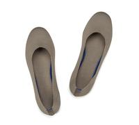 Frank Mully Ballerines Plates à Enfiler en Tricot pour Femme - Escarpins à Bout Rond, Kaki foncé, 38.5 EU