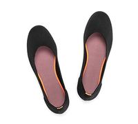 Frank Mully Ballerines Plates à Enfiler en Tricot pour Femme - Escarpins à Bout Rond, Noir, 38 EU