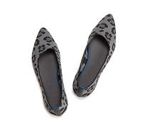 Frank Mully Chaussures Plates à Bout Pointu en Tricot pour Femme - Chaussures Plates Confortables à Enfiler - Chaussures Souples Classiques, Bleu, 36 EU