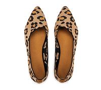 Frank Mully Chaussures Plates à Bout Pointu en Tricot pour Femme - Chaussures Plates Confortables à Enfiler - Chaussures Souples Classiques, Jaune, 36.5 EU