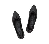 Frank Mully Femmes Bout Pointu Ballet Plat Tricot Chaussures Basses Chaussures Plates Confortables Slip on Flats Chaussures pour Femme Chaussures Classiques, 6004Schwarz, 37.5 EU