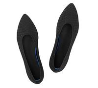 Frank Mully Femmes Bout Pointu Ballet Plat Tricot Chaussures Basses Chaussures Plates Confortables Slip on Flats Chaussures pour Femme Chaussures Classiques, 4.Schwarz, 40 EU