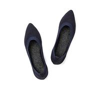 Frank Mully Femmes Bout Pointu Ballet Plat Tricot Chaussures Basses Chaussures Plates Confortables Slip on Flats Chaussures pour Femme Chaussures Classiques, 6004Blau, 41 EU